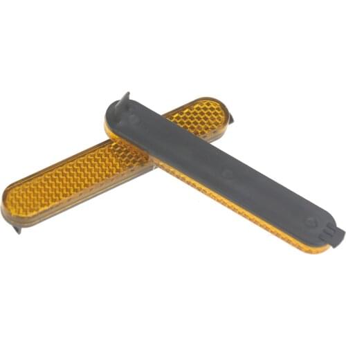 2 Pcs Yellow Reflector Bars for Pro 2 Essential 1S Skateboard Decorative Shells with Reflector Plastic Cover Scooter Accessories