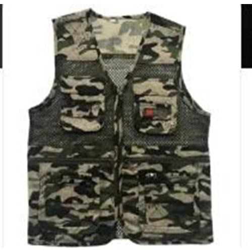 Men Fishing Vests Quick Dry Multi Pocket Mesh Jackets Photography Outdoor Hunting Sport Hiking Vest Fish Waistcoat plus size 4XL