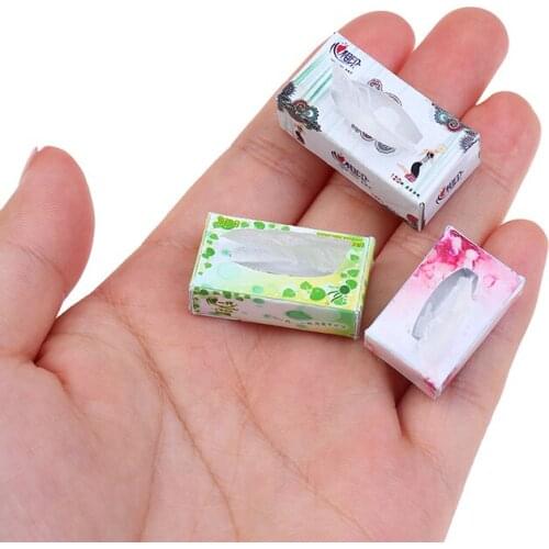 1/12 Dollhouse Miniature Accessories Mini Tissue With Box Simulation Furniture Tissue Toy Doll House Toys