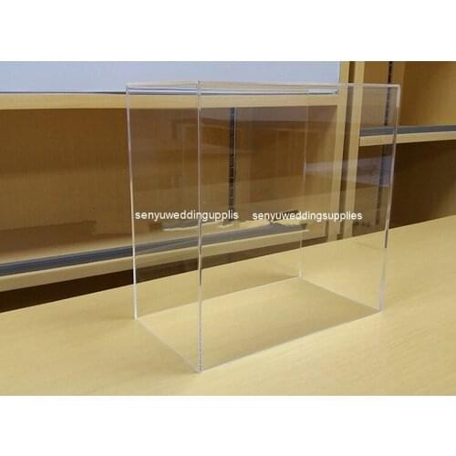 Different size 2pcs )Wholesale White plastic Square Display Acrylic Plinth senyu1644