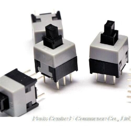 200 pcs 8.5*8.5 8.5x8.5mm 6-pin no lock switch Reset switch without lock pin self-locking, Free shipping