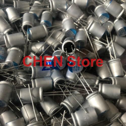 50PCS NIPPON PSF 16V470UF 8X11.5MM Motherboard Solid Polymer Capacitor 470UF 16V CHEMI-CON Aluminum shell electrolysis
