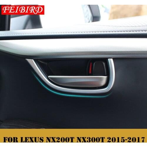 Accessories For LEXUS NX NX200T NX300T 2015 2016 2017 ABS High Quality Inner Car Door Handle Bowl Frame Cover Trim 4PCS