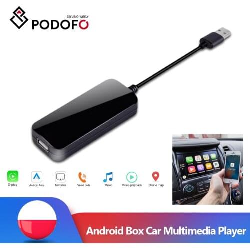 Podofo CarPlay Android Box Car Multimedia Player USB Dongle For Modified Android Host USB Adapter Siri Voice Control