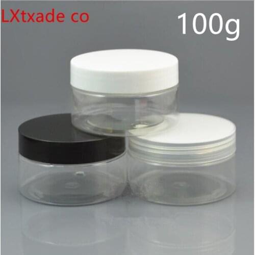 Free Shipping 100g/ml Clear Lucency Plastic Bottles Jar Bath Salt Ceram Lotion Pomade Eye Gel Small Sample Packing Bottles Jar