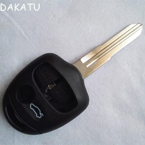 DAKATU logo 3 Buttons Remote Key Shell FOB Car Key Blanks Case for Mitsubishi Lancer -EX Outlander Grandis Left Key Blade