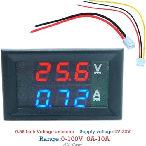 Digital Voltmeter Ammeter DC100V 10A Panel Amp Volt Voltage Current Meter Tester