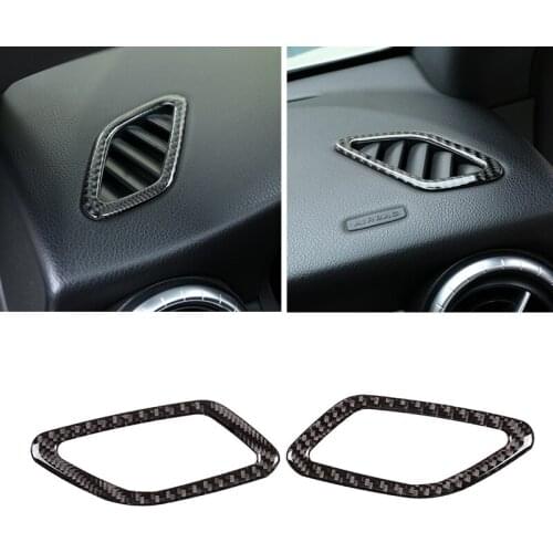 For Mercedes benz A GLA CLA Class W176 A180 C117 X156 2013-2018 Real Carbon Fiber Car Dashboard Air Conditioning Frame Stickers