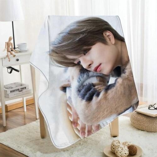 Musife Custom Seungmin Flannel Blanket Design Your own Blanket Flannel Blankets for Sofa DIY Dropshipping