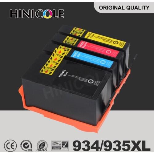 HINICOLE 1 Set Compatible For HP 934 935 Ink Cartridge With Chip For HP934 for HP935 OfficeJet Pro 6230 6830 6820 Printer