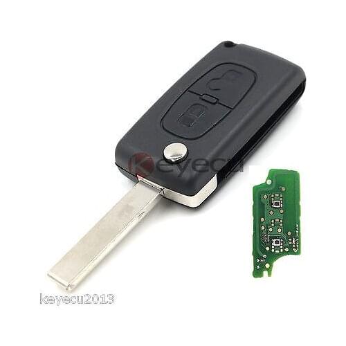 KEYECU New Remote Car Key Fob 2B 433MHz ID46 for Citroen C2 C3 C04 C5 C6 C8 0536 Model