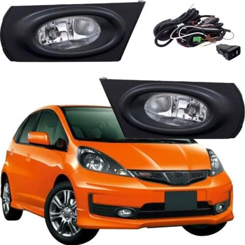 NEW-Pair Fog Light Spot Driving Lamp KIT Black for Honda Fit / Jazz GE 2011-2014 Accessories
