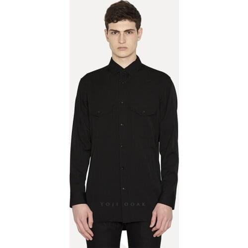 Multi-pocket traveler jacket black shirt jacket overalls