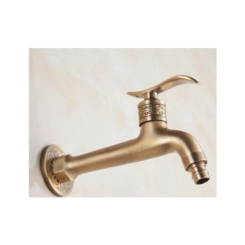 Copper kitchen / bathtub faucet, Antique chanleng mop pool wall faucet, Lengthened tap special for washing machine