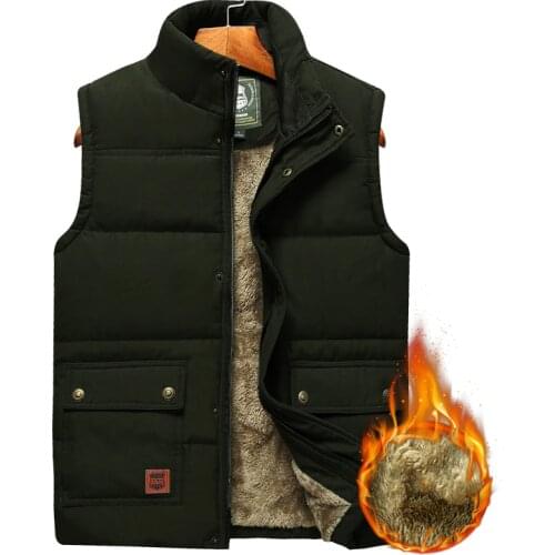 Mens Large Size Clothing Winter Vest Jackets Sleeveless Coat Fur Fashion Big Size 8xl Male Warm Waistcoat Fleece Vest Men