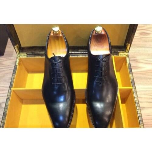 Hot High Quality Men Oxfords Handmade Genuine leather Formal Suit Shoes Wedding Party Dress Shoes