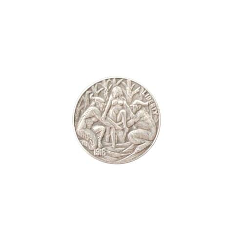 1pcs Hobo Nickel Coin_Type #39_1916-D BUFFALO NICKEL COIN COPY