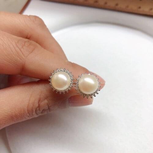 NEW Flower Promotion Earrings Mountings Classical Earrings Findings Settings Jewelry Parts Fittings for Pearls Beads Stones