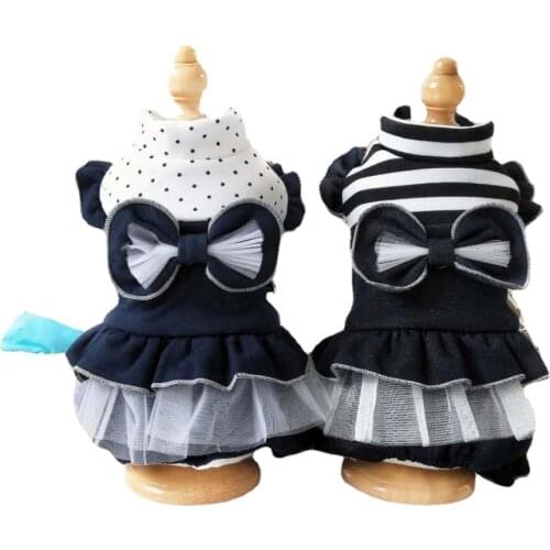 New Cute Comfortable Dog Dress Autumn Winter Cotton Pets Clothes For Small Medium Puppy Dogs Yorkie Chihuahua Clothes
