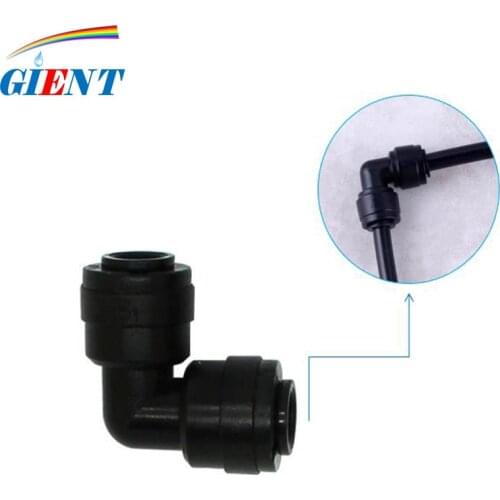 Plastic Pipe Fitting Elbow Quick Connector 1/4'' PP Female to 1/4" PP Female Thread For Water Fuel Gas Tube