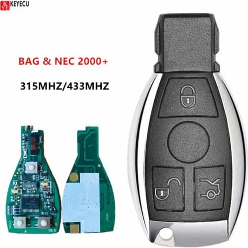KEYECU Smart Remote Key 3 Button/4 Button 315MHz / 433MHz for Mercedes-Benz BAG & NEC 2000