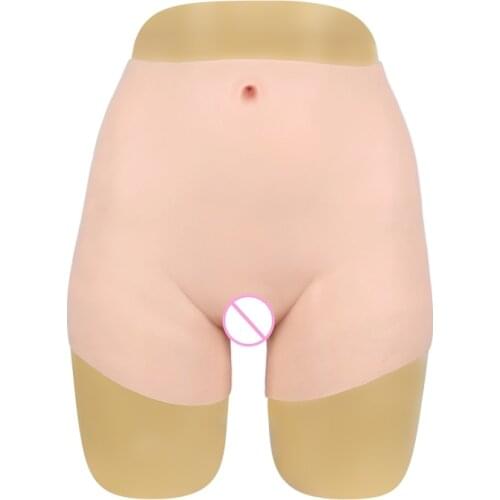 70CM Silicone Realistic Vagina Panty Shemale Crossdresser Pussy Pants Transgender Artificial Sex Fake Underwear Enhancer Hip 1G