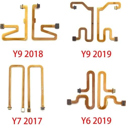 5pcs Repair Fingerprint Scanner For Huawei Y6 Y7 P8 Lite 2017 Y9 2018 P Smart 2019 ID Home Button Fingerprint Menu Return Key