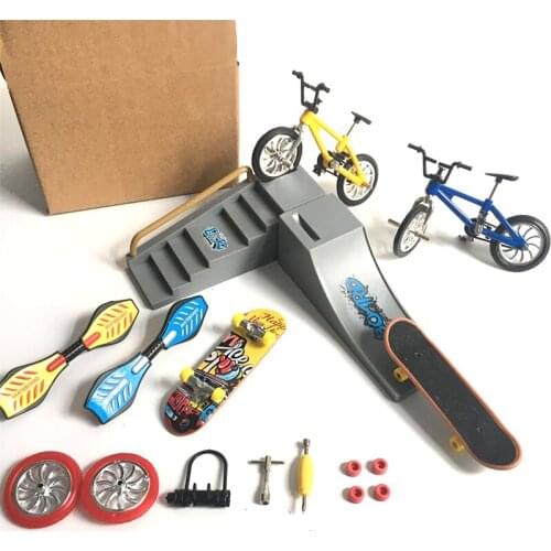 Skateboard Childrens Educational Toys Finger Scooter Bike Fingerboard Skating Board Mini Bicycle Toys for Boys