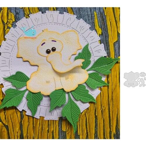 Baby Elephant Metal Cutting Dies Scrapbooking Stencil for Album Paper DIY Gift Cards Decoration Embossing Mold Dies New 2021