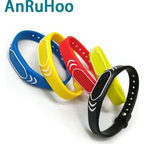 5PCS RFID Smart Waterproof Wristband Adjustable EM4100 Read Only Bracelet TK4100 Access Control Token 125Khz Key Card
