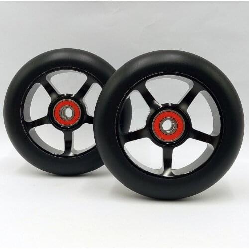 4PCS 100/110mm Stunt Scooter Wheels High Elastic PU Aluminium Alloy Steel Hub With 608 ABEC-9 Bearings Skates Wheels