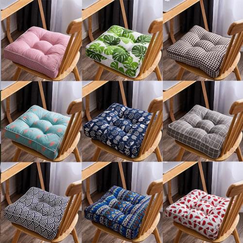 Thicken Cotton Linen Chair Cushion Cutr Printed Dining Chiar Cushion Student Office Chair Pad Soft Cushions Home Decor