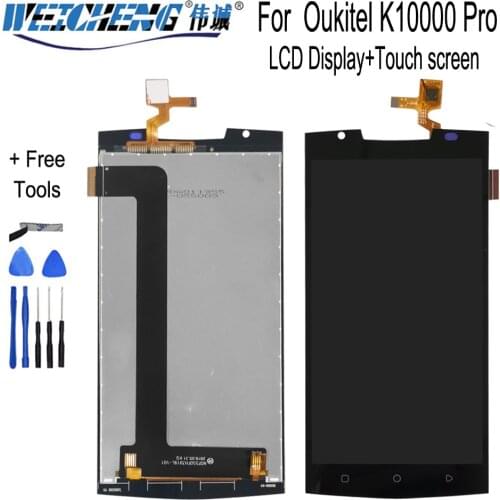 WEICHENG New 5.5 inch Touch Screen LCD Display Assembly Replacement For Oukitel K10000 Pro Android 7.0 Phone LCD Screen
