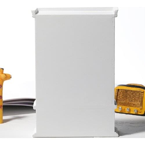 1:12 Dollhouse Miniature White Double Door Glass Cabinet Model for Doll House, Room Box, House Model