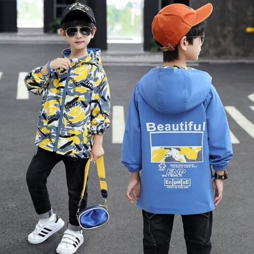 2021 Spring Autumn Toddler Kids Clothing for Boys Jackets Childrens Clothing Hooded Thin Jacket for Girls Coat Outwear Tops