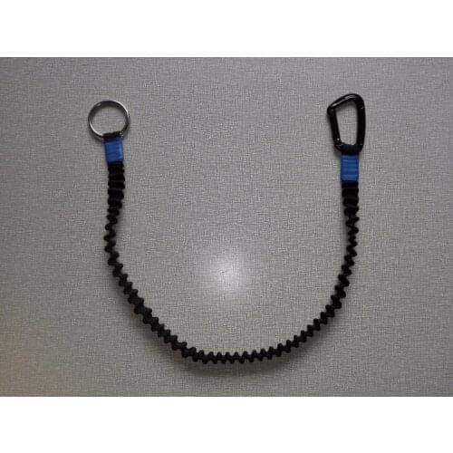 53in Cowtail One. Whitewater Rescue Bungee Towline Tether, White water cow tail,cow Tether 53" + Carabiner paddling safetety