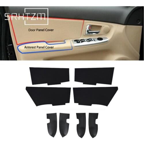Car-styling Interior LHD Door Armrest Panel Microfiber Leather Cover Trim For Kia Spectra Cerato 2005-2012