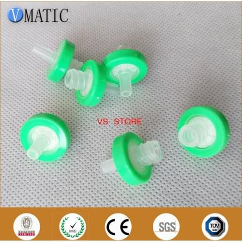 Free Shipping Quality 100Pcs 13mm 0.22um Plastic Green Syringe-Driven Filter Syringe Filter Organic Solution Filtration Membrane