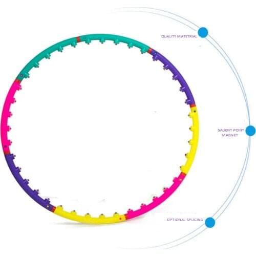 Double Row 7 Parts Magnetic Fitness Ring Sports Hoop Fitness Massage Exercise Circle Gym Indoor Workout Equipments For women