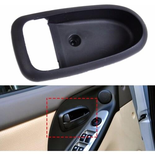 DWCX New Black Left Side Interior Inside Door Handle Cover Trim Bezel Housing for Hyundai Elantra 2001 2002 2003 2004 2005 2006