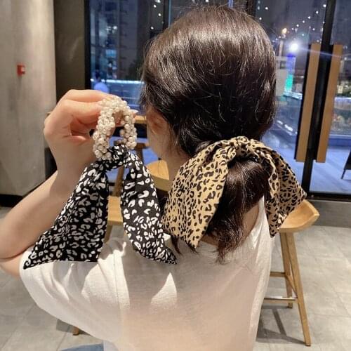 Fuzzy Geometric Rhinestone Pearl Elastic Hair Bands Rubber Band Hair Accessories For Girls Hair Ties Gum for Hair