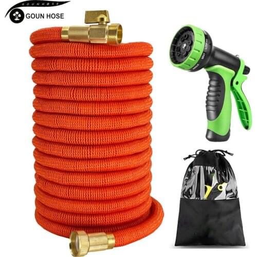 New 3/4 Stretchy Garden Watering Hose Expandable Stretch Car Wash Expandable Hose For Car Wash Flexible Water Hose Water Gun
