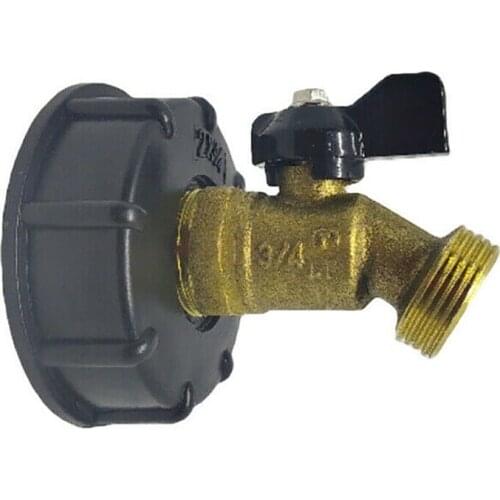 HOT SALE 1PCS 275-330 Gallon IBC Tote Water Tank Adapter 2 Brass Hose Faucet Valve Tool