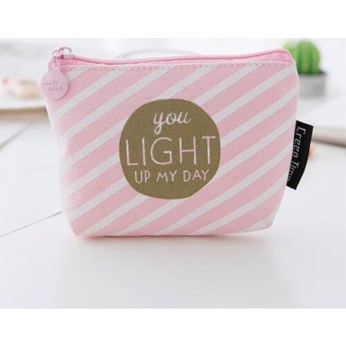 3 Pc Cartoon Girls Coin Purses Mini Pink Cute Zipper Dot Children Coin Wallet USB Cable Bag Key Wallets Small Coin Pouch New