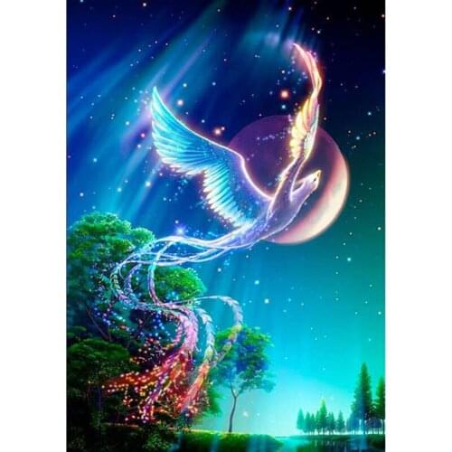 Kexinzu new 5D DIY Full Square Diamond Painting"Forest Phoenix"3D Round Embroidery Cross Stitch handcraft work Home Decor X462