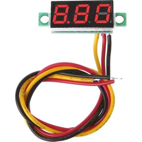 P82D 0.28 Inch Mini DC 0-100V 3 Wires LED Display Digital Voltmeter Gauge Voltage Panel Meter Detector Monitor Tools