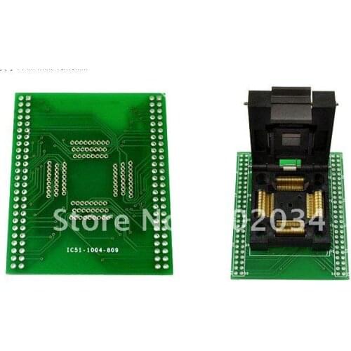 100% NEW IC51-1004 QFP100 IC Test Socket / Programmer Adapter / Burn-in Socket(IC51-1004-809)