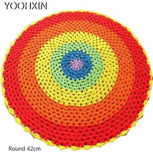 Lace DIY crochet table place mat Cloth cotton pad cup mug holder Christmas trivet doily dining coaster drink placemat kitchen