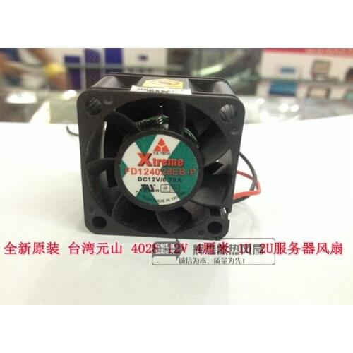 NEW Y.S.TECH FD124028EB-P 4028 12V 0.78A 1U Server cooling fan
