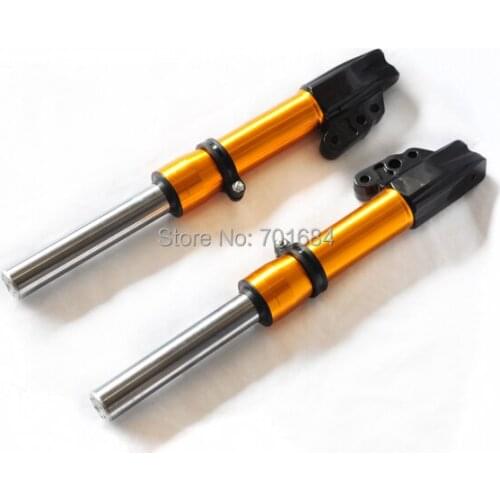 HOT 430mm Pair Motorcycle Shock Absorbers Front Fork Indenter Universal Yellow [JW375]